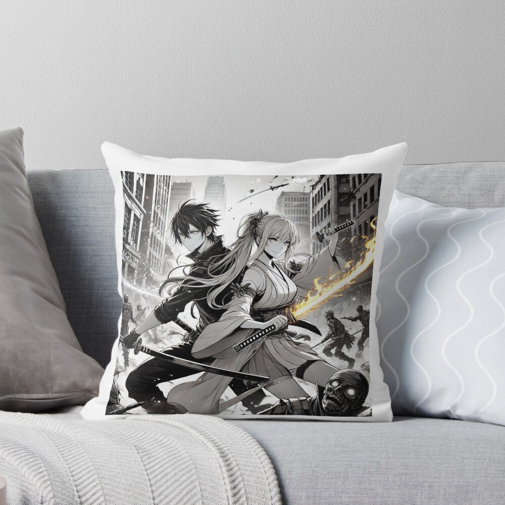 Tao Saotome And Alma Gokurakugai Classic T Shirt Fanart Throw Pillow